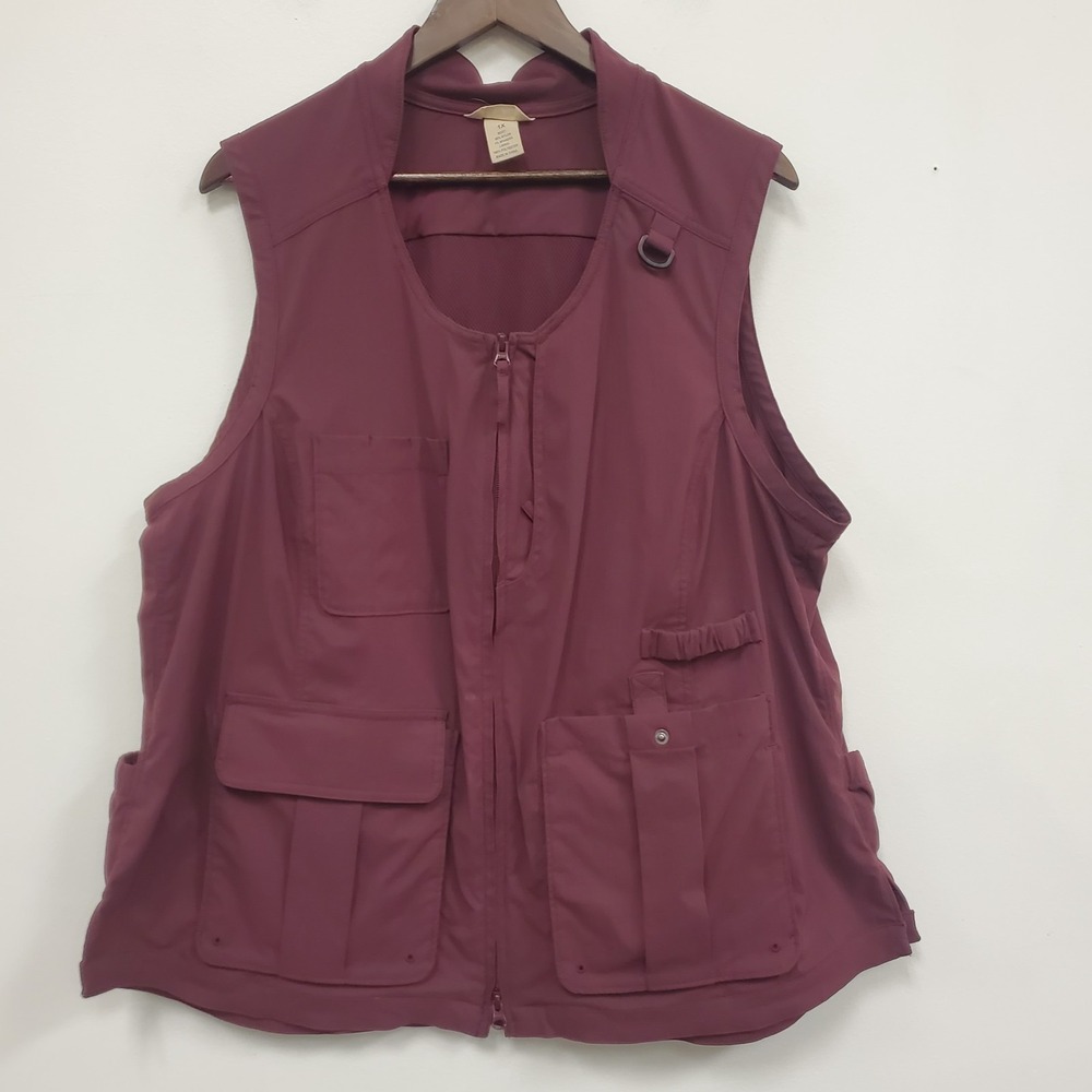 Duluth Womens Full Zip Nylon Blend Gardening Vest Size 1X Purple Ripstop Outdoor